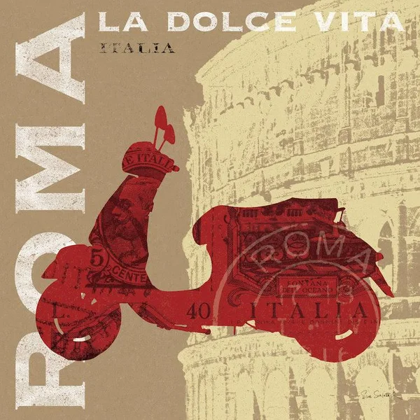 Sue Schlabach Canvas Art Picture - Motoring in Rome