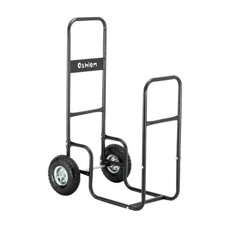Daciye Firewood Cart 220lbs with Large Wheels Fireplace Log Rolling Caddy Hauler Wood Mover Outdoor Indoo - Size: 1000*380*140mm