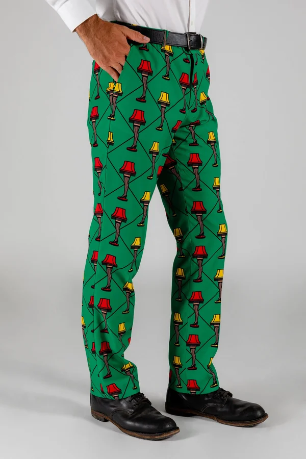 The Fragile, Christmas Dress Pants, Size 33, Multicolor, Shinesty