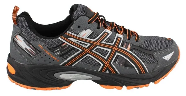 Asics Men's Gel Venture 5 Running Shoe - Carbon/Black/Hot Orange, 9 M US