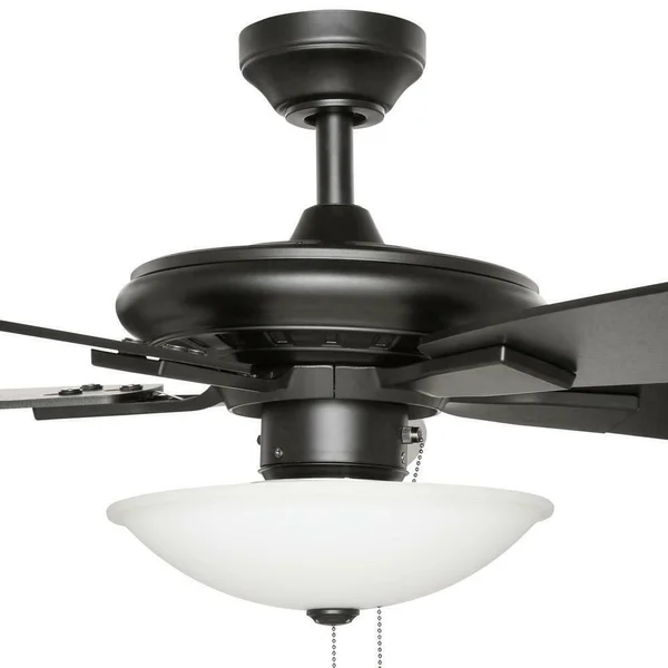 Hampton Bay Menage 52x22 Integrated LED Indoor Low Profile Matte Black Ceiling Fan