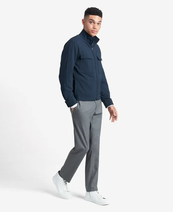 Kenneth Cole Reaction Men's Slim-Fit Stretch Dress Pants - Created for Macy&s - Medium Grey