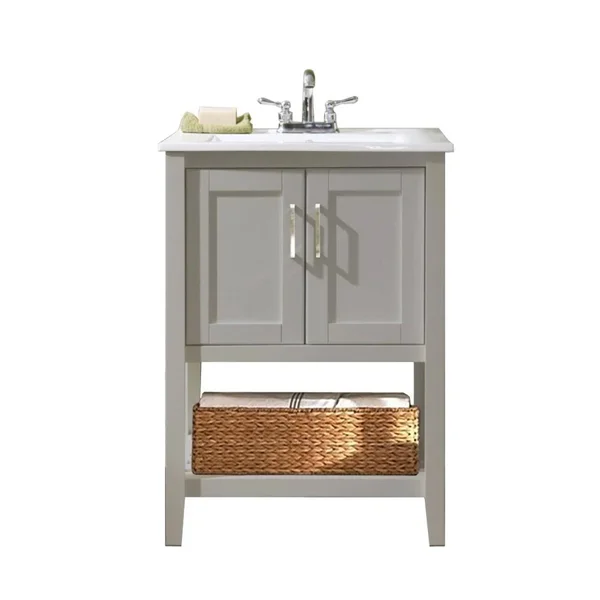 Legion Furniture WLF6020-G 24x22 Gray Sink Vanity with Basket