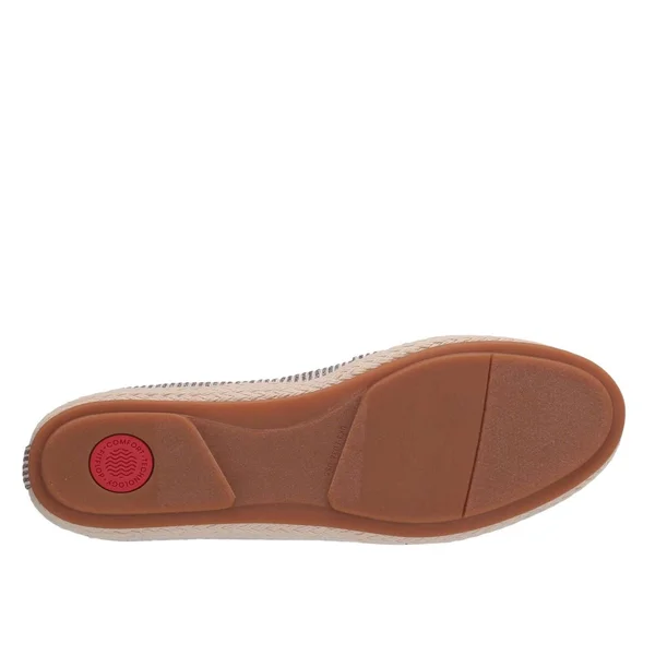 Fitflop Siren Glitter Stripe Espadrille Flat - Stone, 8