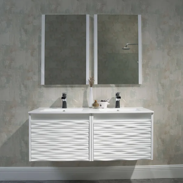 Contemporary White Floating Vanity Set (30 inch), Blossom