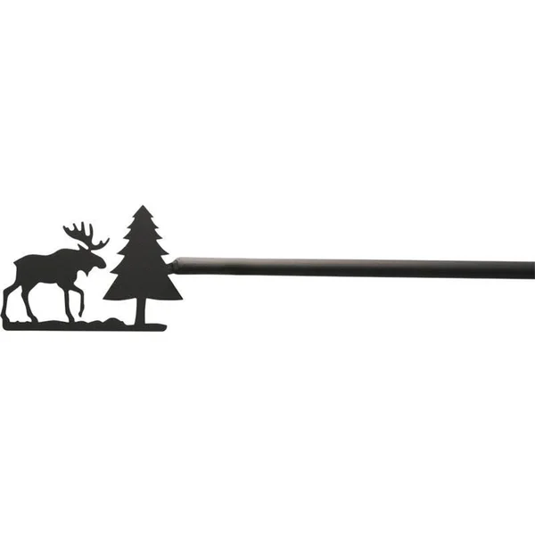 Village Wrought Iron Moose/Pine Curtain Rod SM (Hardware Is Included)
