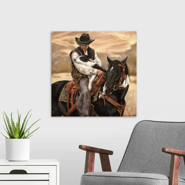 All A Cowboy Needs, Canvas Wall Art, 20x20, Great Big Canvas
