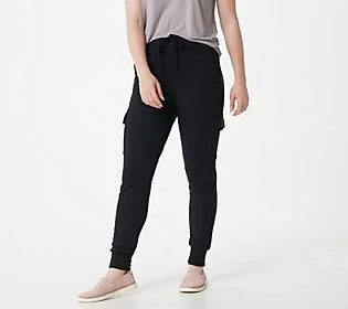 Barefoot Dreams Malibu Collection Luxe LoungeCargo Pants, Size X-Small, Black