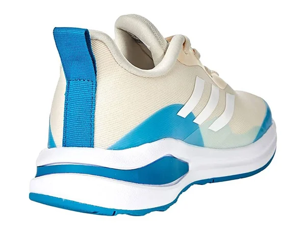 Adidas Youth FortaRun Running Shoes 4.5, Tan/Baby Blue/White