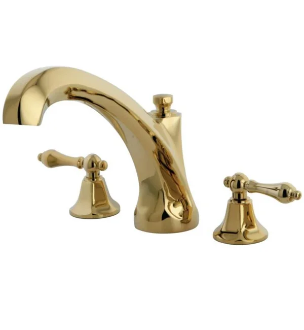 Kingston Brass Metropolitan Lever Handle Roman Tub Filler - Polished Chrome KS4321AL