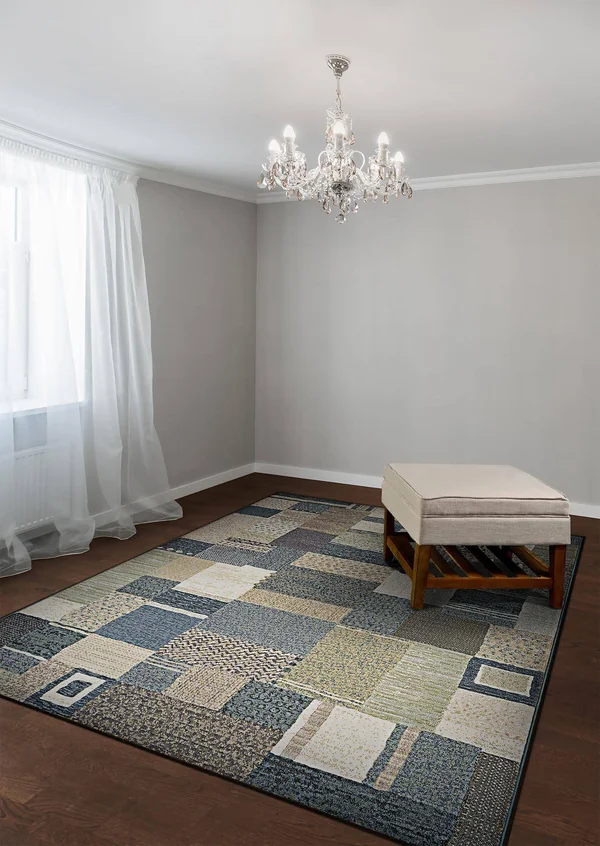 Couristan Easton Maribel Antique Cream/Grey Area Rug - 9&2x22 x 12&5x22