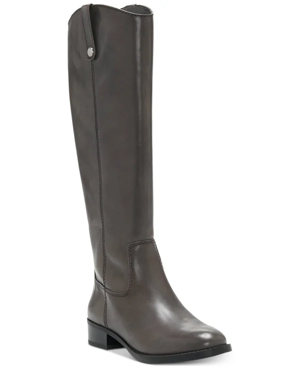 Inc Womens Fawne Leather Knee-High Riding Boots - 8.5, New Grey