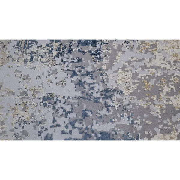 Modern Abstract Dakota Light Gray Blue Rug - 2&7x22 x 5&11x22