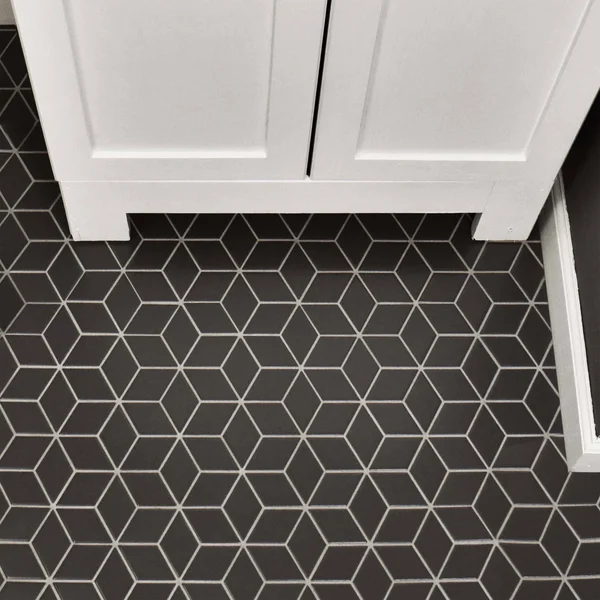 SomerTile 10.5x12.125-inch Victorian Rhombus Matte Grey Porcelain Mosaic Floor and Wall Tile (10 tiles/9.04 sqft.) Case