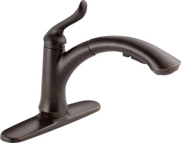 Delta Linden Single Handle Pull-Out Kitchen Faucet (Recertified), Bronze, 4353-RB-DST