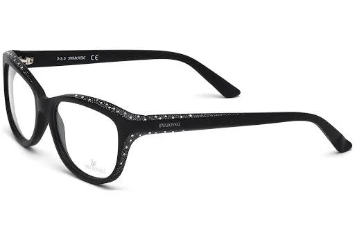 Swarovski Dame Plastic Eyeglasses - 002 - Matte Black