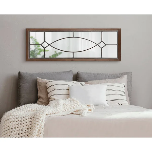 Kate and Laurel Bakersfield 1.25-in L x 13-in W Black Framed Wall Mirror - 219121