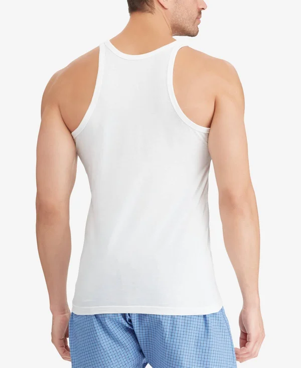 Polo Ralph Lauren Classic Slim Fit Cotton Tanks 3-Pack, M, White