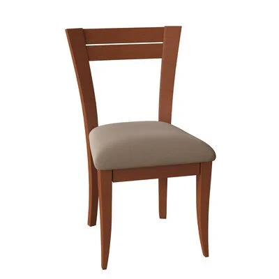 Tylor Ladder Back Side Chair Corrigan Studio Frame Color: Chestnut, Upholstery Color: Celery