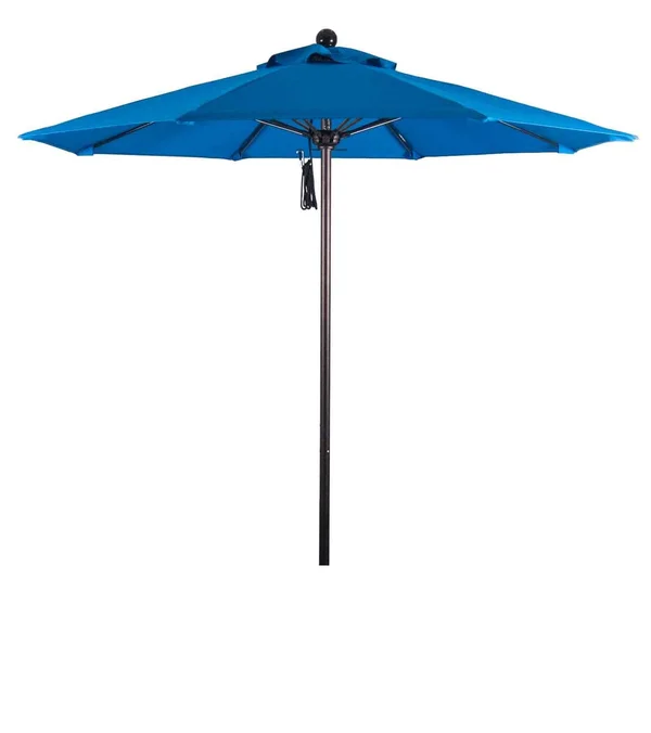 California Umbrella Venture 7.5& Bronze Market Umbrella in Navy