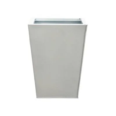Frankey Metal Pot Planter Ebern Designs Color: White - Size: 13x22 H x 10x22 W x 10x22 D
