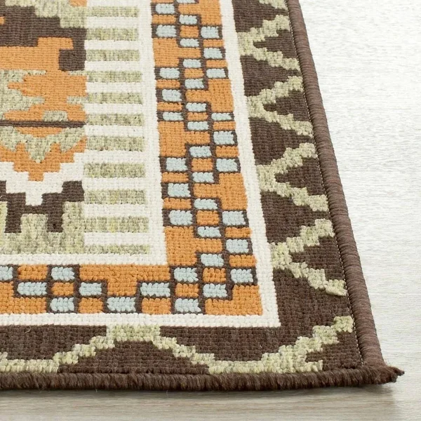 Safavieh Veranda VER096-0742 6&7x22 x 9&6x22 Green - Terracotta Area Rug