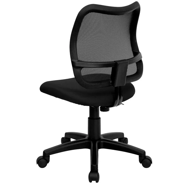 38x22 Black Mid-Back Mesh Swivel Task Office Chair