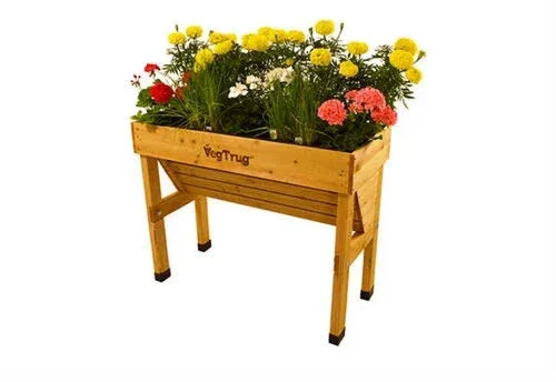 VegTrug 1.8 M Wooden Gray Wall Hugger