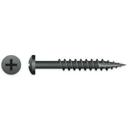 Strong-point #6 x 1-1/4 inch Phillips Pan Head Fine Face Framing Screws 8M Box - White