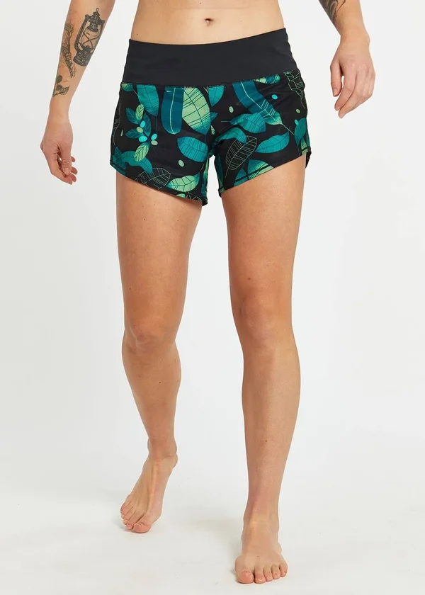 ROGA Shorts Green Leaf Print, 14