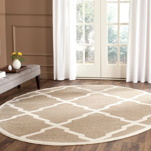 Safavieh 5& x 5& Square Amherst AMT421B Light Grey - Beige Rug