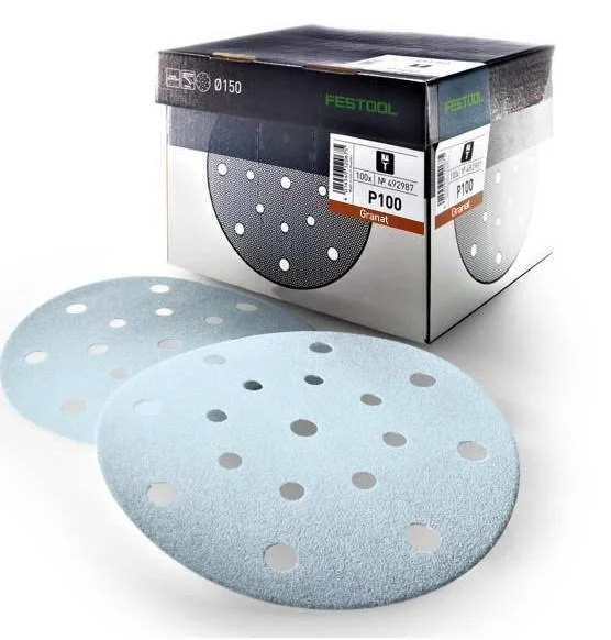 Festool Abrasive Granat 6x22 Dia - 320 Grit, 100 Pack 496985