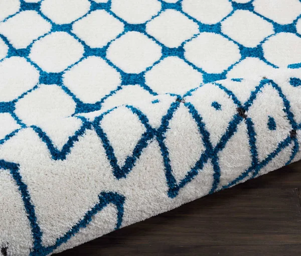 Nourison Kamala DS500 3&11x22 x 5&11x22 White Blue Area Rug