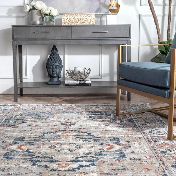 nuLOOM Josephine Winged Cartouche Area Rug, Size: 4& x 6&