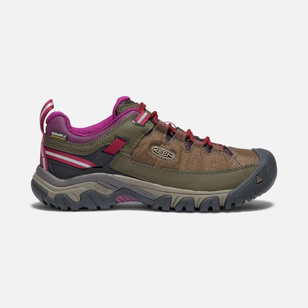 Keen Women's Targhee EXP Waterproof Shoe - 6.5 - Canteen - Grape Wine