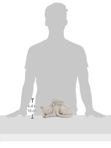 Design Toscano QL6080 Cat Angel Pet Memorial Grave Marker Tribute Statue, One size, Full Color