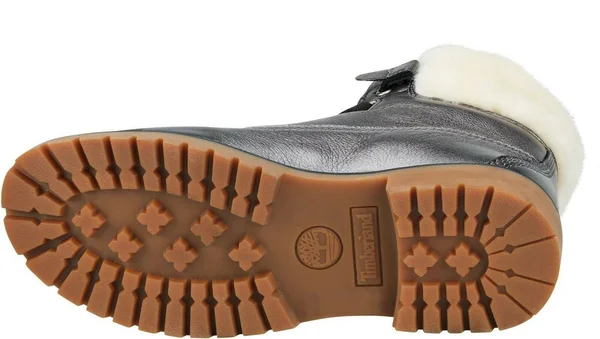 Timberland Women's Jayne Authentic Shearling Waterproof Boot, Size: 8.5, Dark Grey Metallic Leather