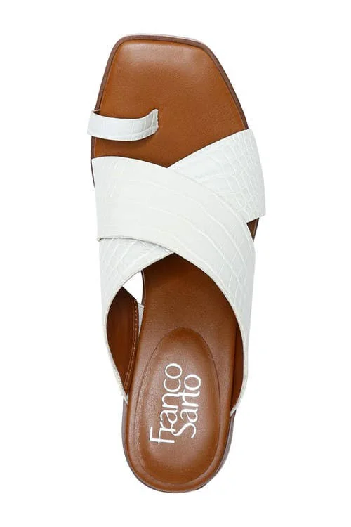 Franco Sarto Safia Block Heel Sandal - Size 7.5 in Putty at Nordstrom Rack