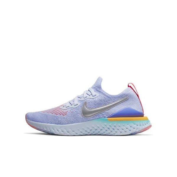 Nike Epic React Flyknit 2 GS &Aluminum& Youth Sneakers - Size 4.5