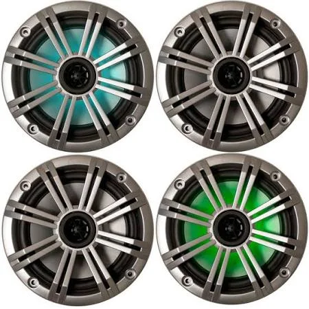 Kicker 6.5 inch Marine Speakers (Qty 4) 2 Pair of OEM Replacement Speakers, White