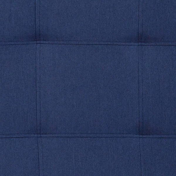 Emma + Oliver Quilted Tufted Upholstered Queen Size Headboard in Navy Fabric