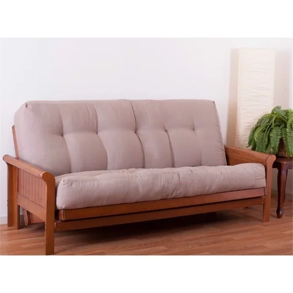 Blazing Needles Renewal 10-Inch Twill Full-Size Futon Mattress - Black