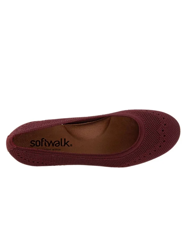 SoftWalk Women's Santorini Flat Wide, Color: Navy, Size: 9.5