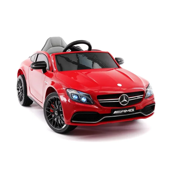 Mercedes C63S 12V Kids Ride-On Car with R/C Parental Remote - Red
