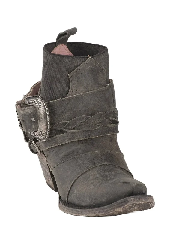 Women's Lane Boots x Junk Gypsy Hwy 237 Bootie - 8.5 M - Black Leather