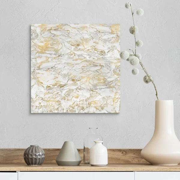 Textural with Gold II, Canvas Wall Art, 16x16, Great Big Canvas