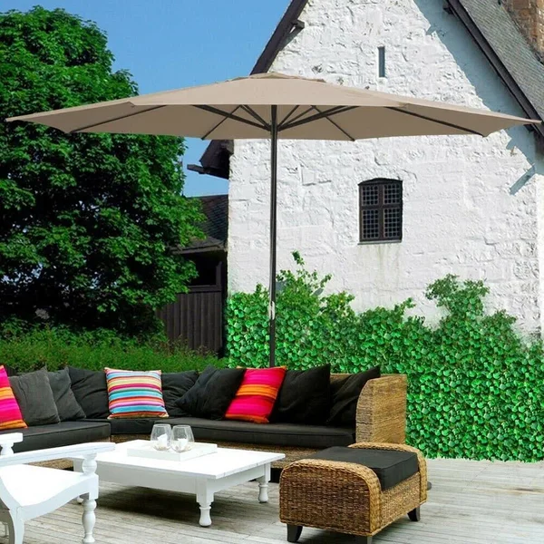 Yescom 13ft Sun Shading Aluminum Umbrella UV30+ Outdoor Patio Market Garden Beach Deck