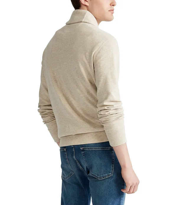 Polo Ralph Lauren Luxury Jersey Shawl Pullover, Mens, S, Aviator Navy