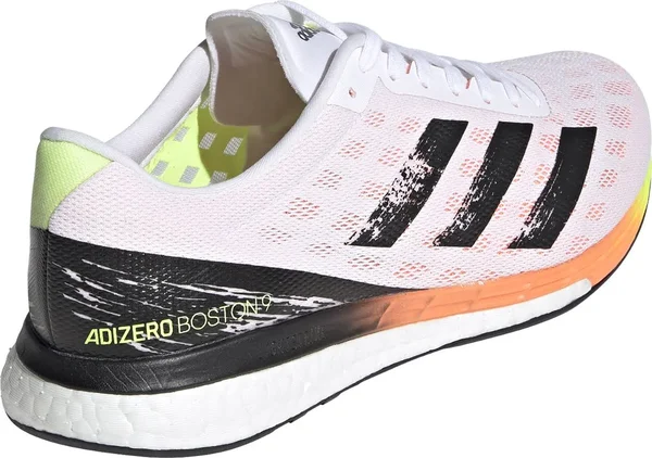Adidas Adizero Boston 9 Running Shoes - White/Orange - 11.5