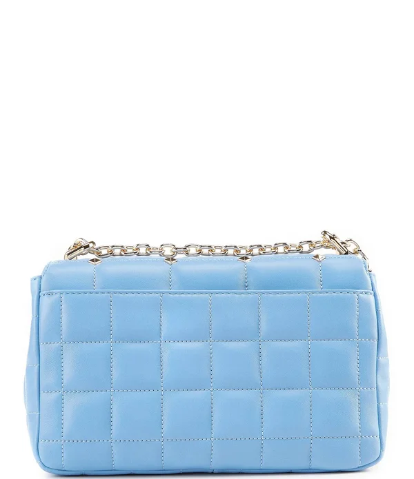 Michael Kors Soho Large Studded Quilted Leather Shoulder Bag - Blue